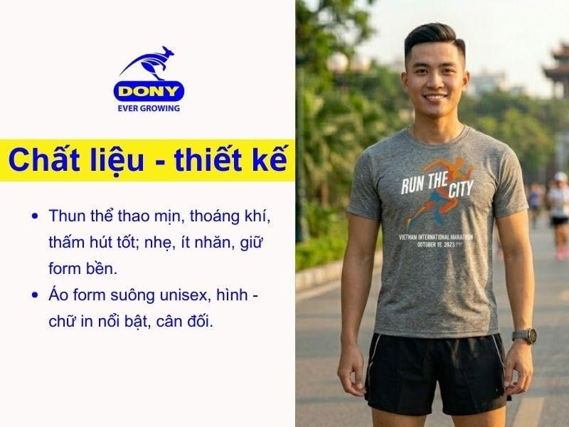 Áo sử dụng chất liệu thun thể thao chuyên dụng