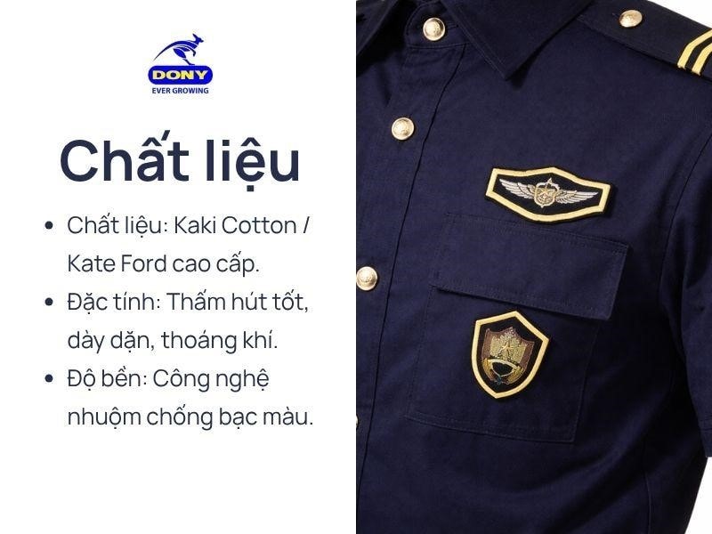 DONY ưu tiên sử dụng các chất liệu như Kaki Cotton, Kaki liên doanh hoặc vải Kate Ford.