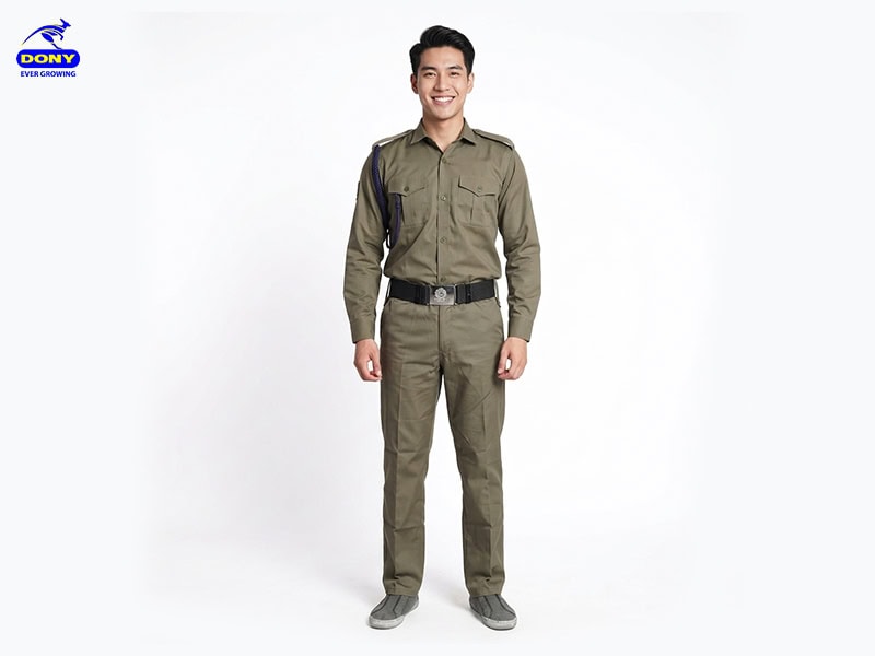 đồng phục bảo vệ tay dài form đứng