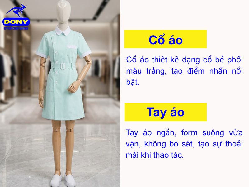 kieu co va tay vay dong phuc dieu duong