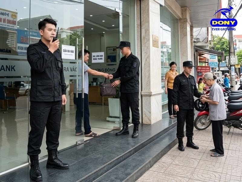 mau dong phuc bao ve tay dai mau den