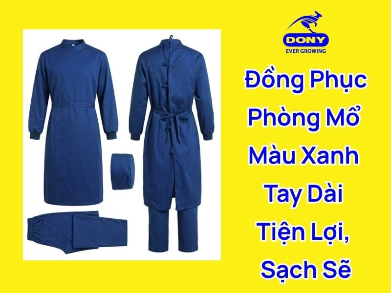 mau dong phuc phong mo mau xanh tay dai