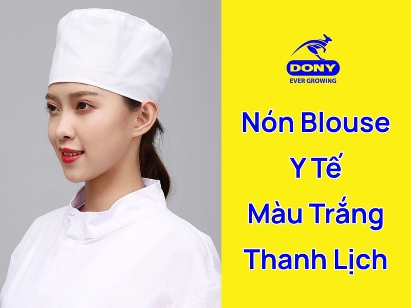nón blouse y tế màu trắng