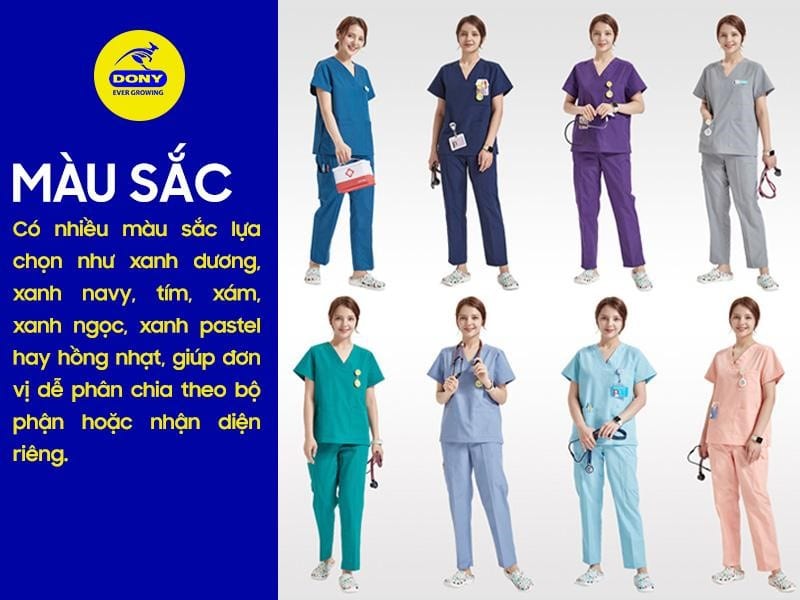 Có nhiều màu sắc để lựa chọn như xanh dương, xanh navy, tím, xám, xanh ngọc, xanh pastel hay hồng nhạt