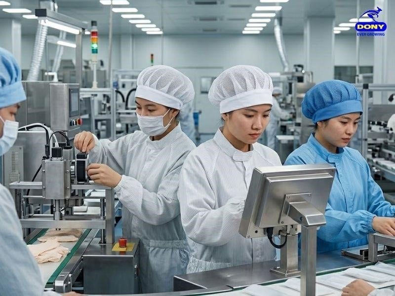 Sản phẩm hiện diện với những tông màu cơ bản như trắng tinh khôi và xanh da trời dịu nhẹ