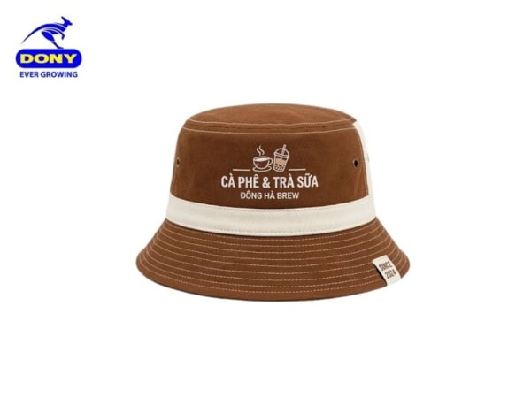 mũ bucket đồng phục quán cafe