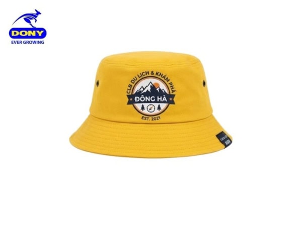 mũ bucket đồng phục clb màu vàng