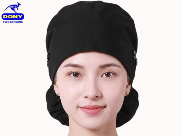 mũ đồng phục đầu bếp màu đen