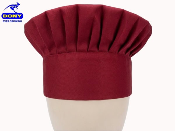mũ đầu bếp đồng phục màu đỏ