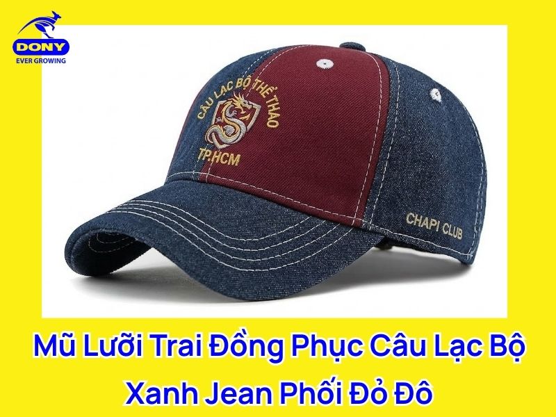 mu luoi trang dong phuc clb xanh jean