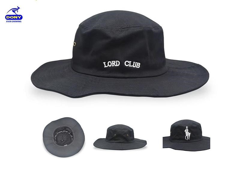 Mẫu mũ tai bèo rộng vành đồng phục màu đen