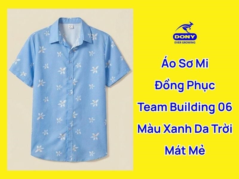 Áo sơ mi đồng phục Teambuiding màu xanh da trời