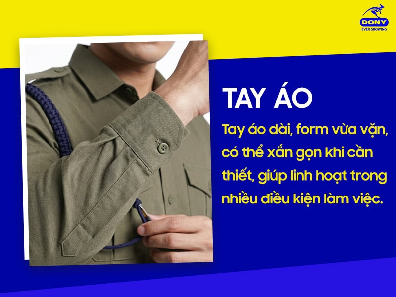 tay ao dong phuc bao ve tay dai form dung