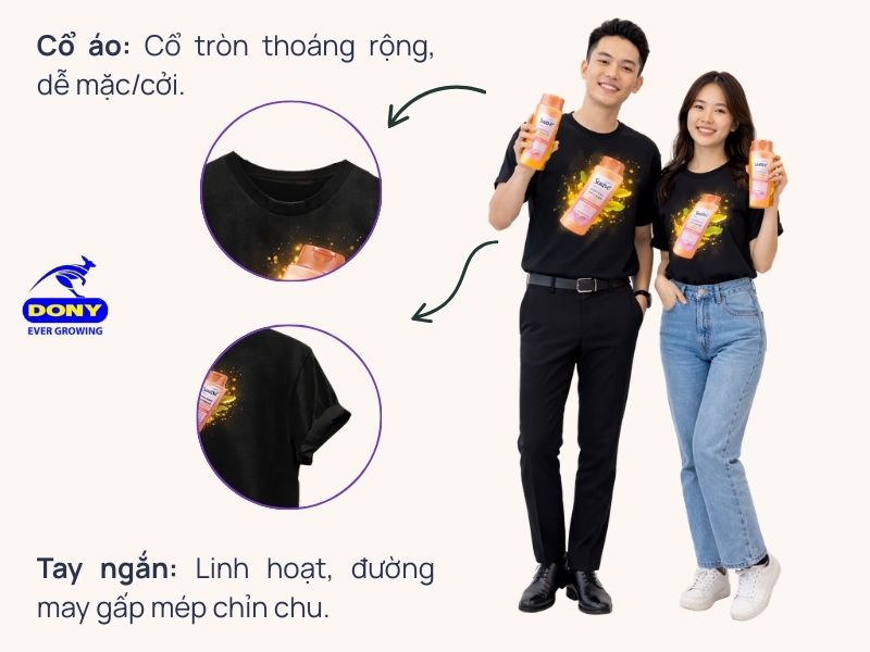 thiet ke co va tay ao thun su kien mau den