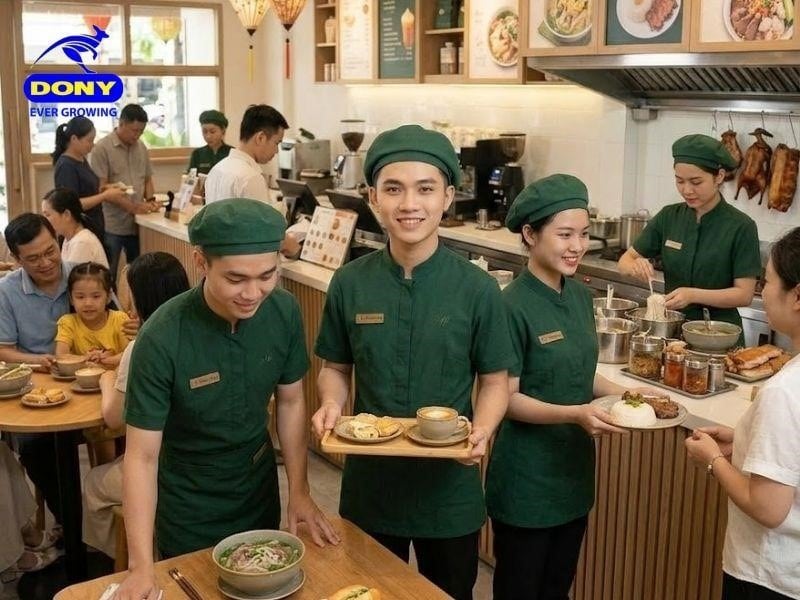 Mẫu nón được thiết kế theo kiểu nón phục vụ tròn, form gọn gàng và ôm vừa đầu