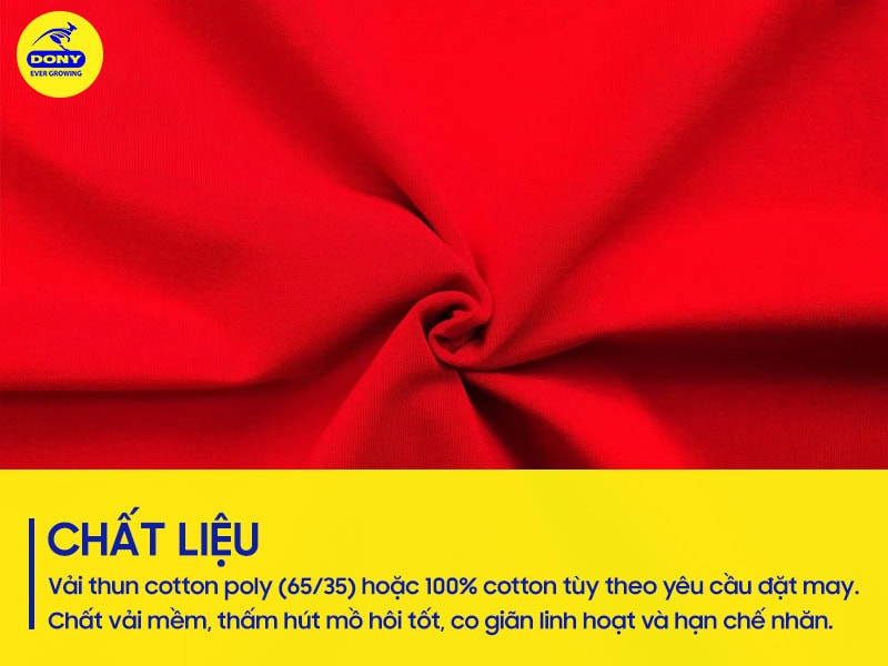 vai ao thun su kuen mau do