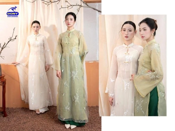 Mẫu áo dài cách tân đồng phục nhà hàng