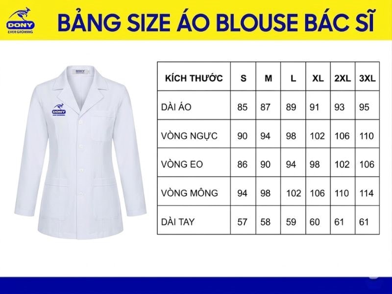 Bảng size áo Blouse