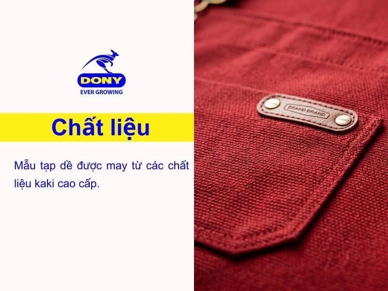Mẫu tạp dề được may từ chất liệu kaki cao cấp