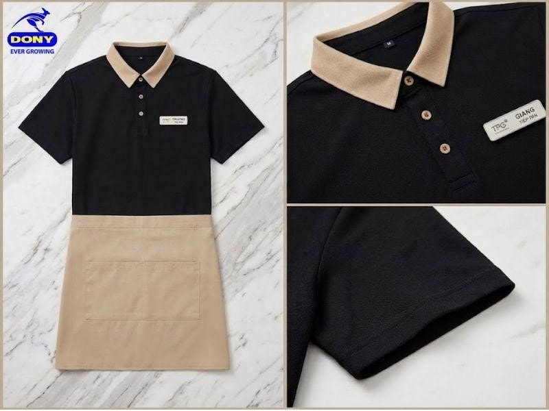 Phần cổ áo polo được dệt may kỹ lưỡng với lớp lót giúp cổ luôn đứng form