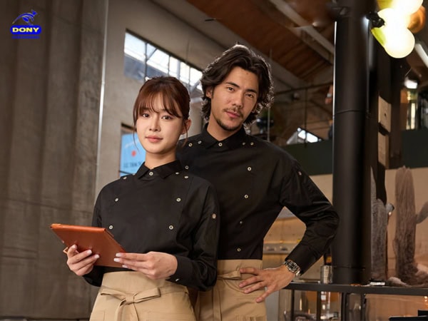 mẫu áo sơ mi dài tay quán cafe