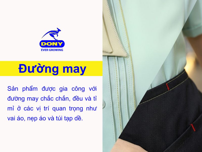 duong may ao so mi quan cafe mau xanh mint