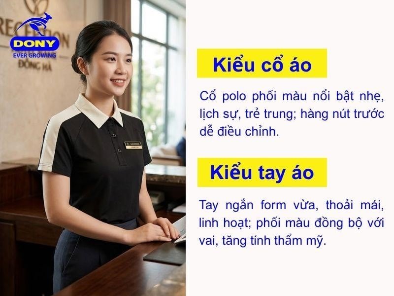 Cổ polo phối màu sáng tạo sự nổi bật nhẹ nhàng