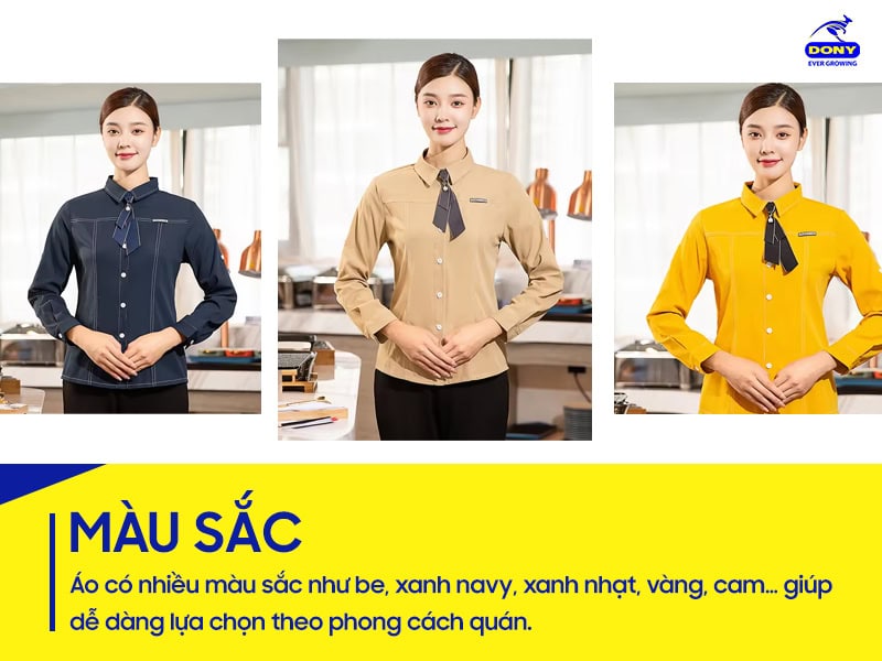 mau sac ao so mi quan cafe