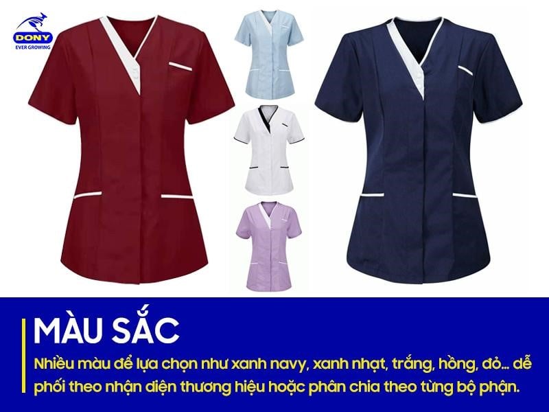 Sản phẩm có nhiều màu để lựa chọn như xanh navy, xanh nhạt, trắng, hồng, đỏ