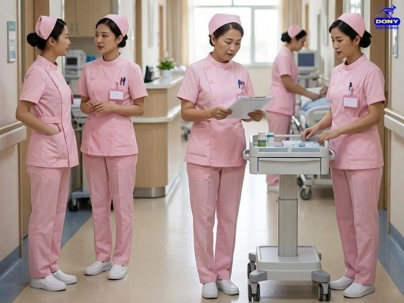 Tông màu hồng phấn chủ đạo mang lại cảm giác ấm áp, nhẹ nhàng và xoa dịu tâm lý căng thẳng cho bệnh nhân
