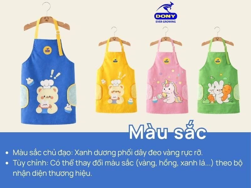 DONY có thể điều chỉnh theo nhiều phiên bản màu vàng, hồng, xanh lá