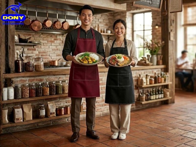Màu đỏ tạo cảm giác năng động, thu hút, trong khi màu đen mang lại sự sang trọng và sạch sẽ.