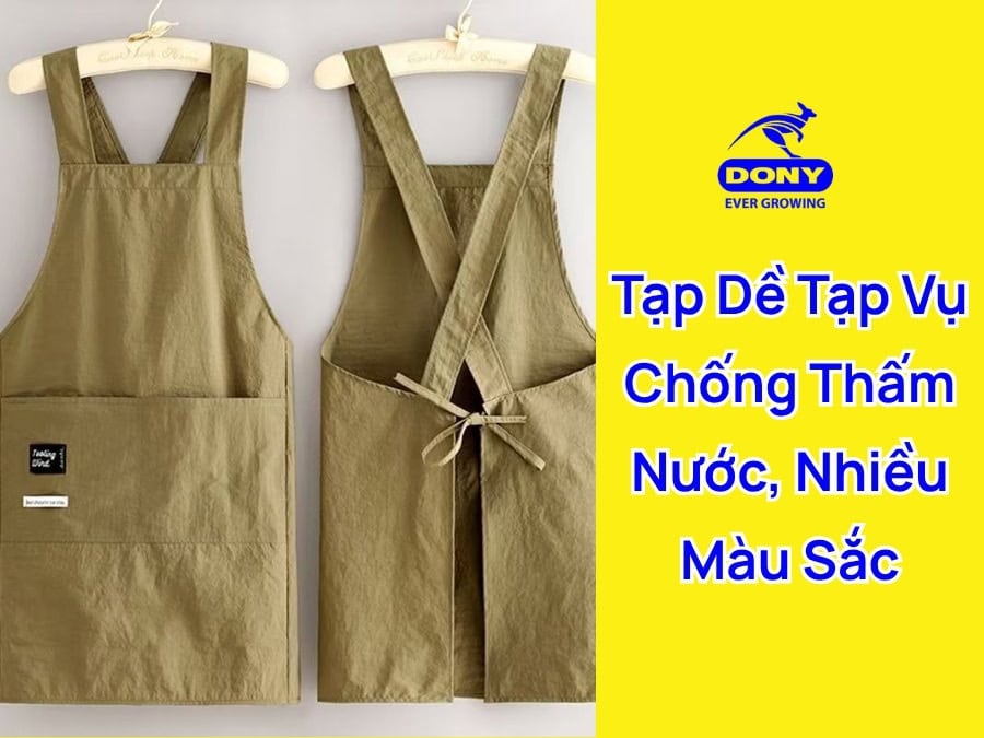 Mẫu tạp dề tạp vụ chống thấm nước