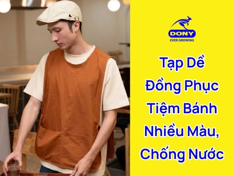 tạp dề đồng phục tiệm bánh chống nước