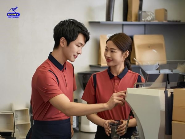 Mẫu polo đồng phục quán cà phê trẻ trung