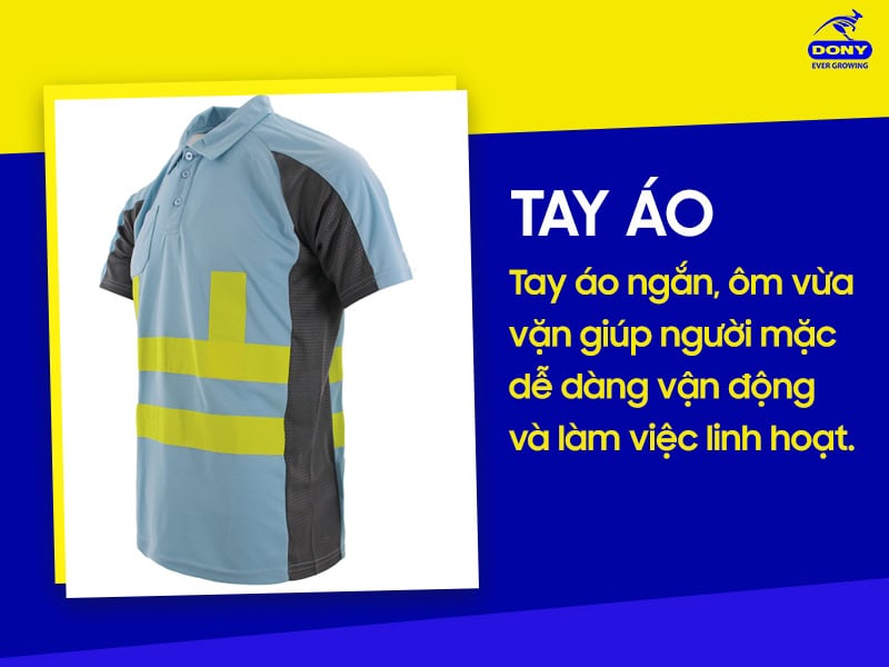 tay ao thun cong nhan co polo phan quang