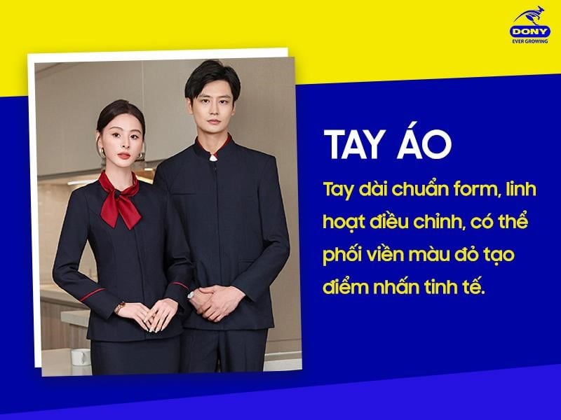 Tay áo vest và sơ mi đồng phục lễ tân