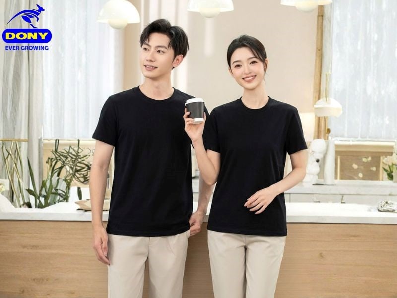 Áo thun cổ tròn đơn giản