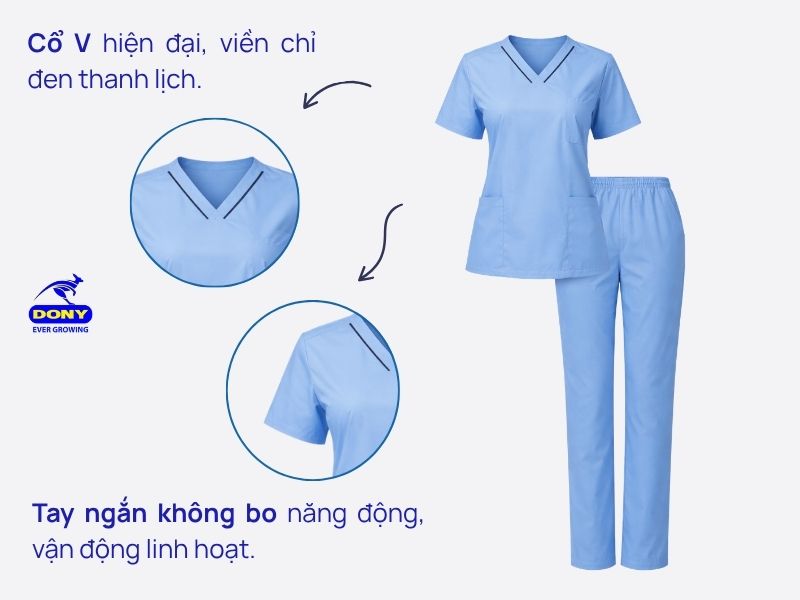 thiet ke dong phuc ho ly mau xanh da troi