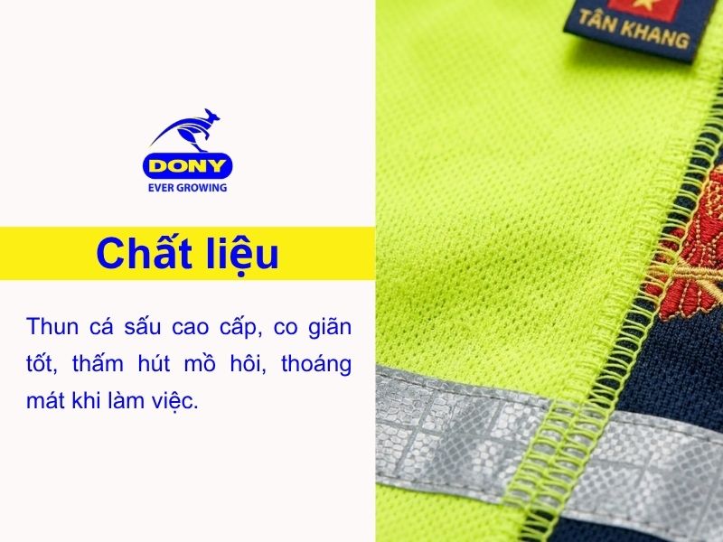 vai may ao polo cong nhan tay dai phan quang