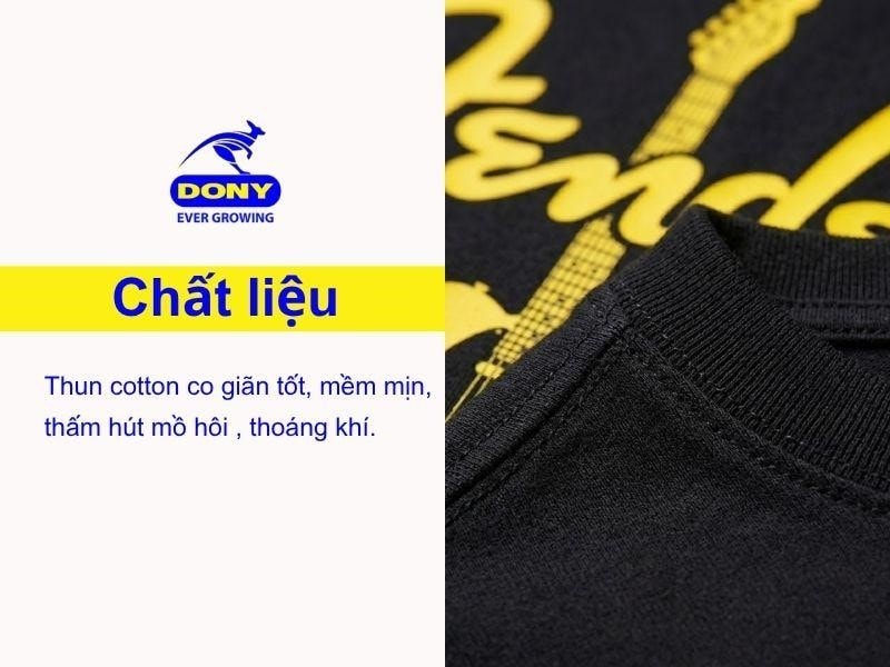 Áo được may từ chất liệu thun cotton co giãn tốt,