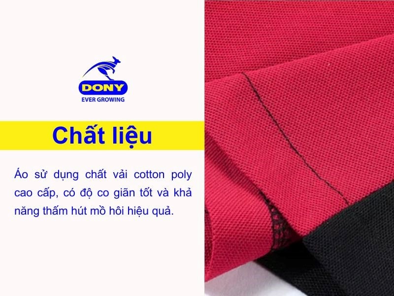 Áo thun nhà hàng sử dụng chất vải cotton poly cao cấp, có độ co giãn tốt