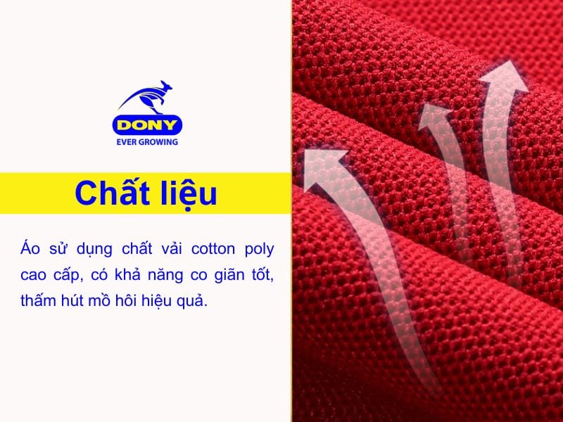chat lieu ao thun nha hang mau do