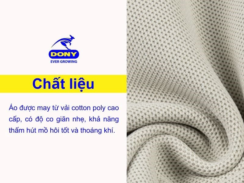 Áo được may từ vải cotton poly cao cấp
