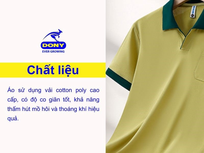 Áo thun đồng phục nhà hàng sử dụng vải cotton poly cao cấp