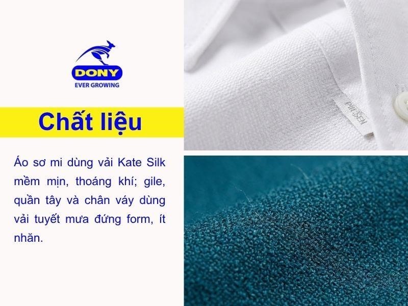 Áo sơ mi được may từ chất liệu Kate Silk cao cấp
