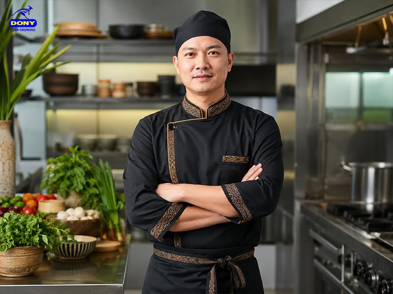 dong phuc dau bep phong cach viet