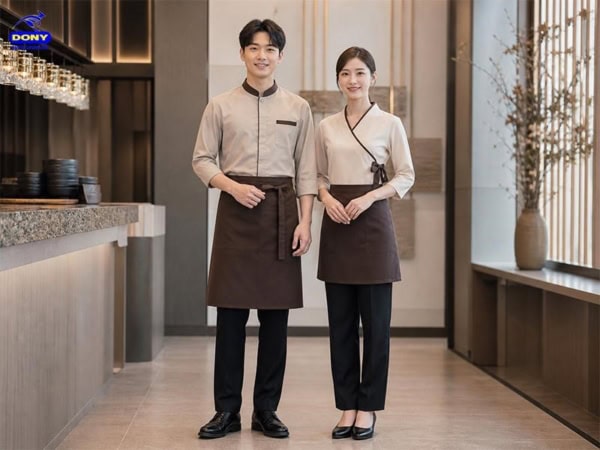 Mẫu đồng phục nhà hàng phong cách Hàn Quốc