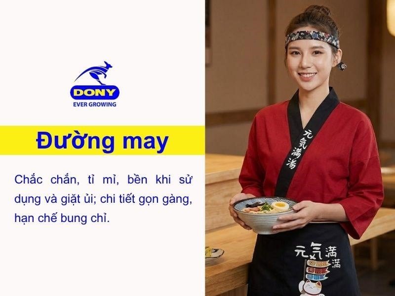 Đường may chắc chắn, tỉ mỉ