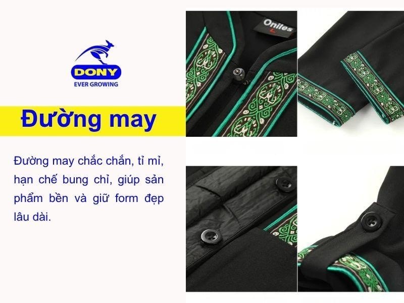 Các chi tiết được may chắc chắn, tỉ mỉ